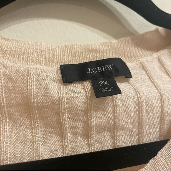 J. Crew Women’s Silk-Cashmere Blend Cropped Shirt Heathered Sandy Beach 2X - Picture 7 of 10